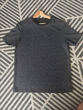 Men's black and silver shimmer  Short-Sleeve Crew Neck T-Shirt